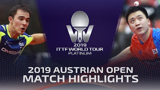 Hugo Calderano vs Jeoung Youngsik  2019 ITTF Austrian Open Highlights R16 [upl. by Tracee257]