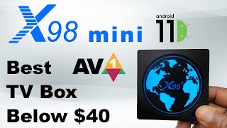 X98 Mini Android 11 AV1 TV Box  Best Box Below 40 [upl. by Corwun965]