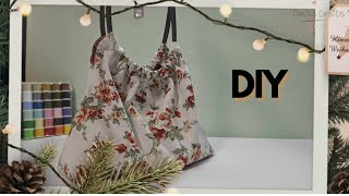 How to make a shoulder bag Drawstring bag Step by step for beginnersdiy tutorial [upl. by Alyahsal]