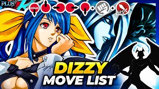 DIZZY MOVE LIST  Guilty Gear XX Accent Core Plus R GGXXACPR [upl. by Ferne]