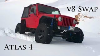 Jeep Wrangler Tj with V8 swap and Atlas 4 [upl. by Wardieu636]