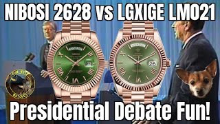 NIBOSI 2628 vs LGXIGE LM021 Day Date President Watch Comparison Fun [upl. by Hebrew522]