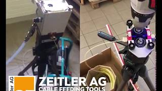 EZSpeedy and EZBooster blowing fiber into microducts demonstration by Zeitler AG [upl. by Ainek607]