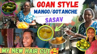 Goan style Mango sasav👌How to make easy Goan MANGO SASAV recipe😋 konkanivideos goanvlogger [upl. by Bergquist]