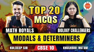 20 Most Important Questions MCQ from Modals amp Determiners 🔥Class 10 English Grammar 🎯 [upl. by Marketa]