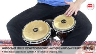 Woodcraft Series WB500 Wood Bongo  Antique Mahogany Burst  WB500AMB [upl. by Lydell]