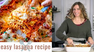 How to Make EASY Lasagna  No boiling noodles  Tastes of Lizzy T [upl. by Nylesaj]