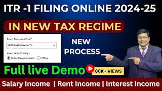 ITR Filing Online 202425  Income Tax Return Filing 202425  ITR 1 Filing online 202425  ITR [upl. by Nylikcaj]