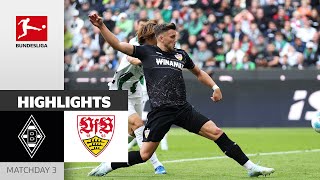 Demirovic Scores Twice  Borussia Mgladbach  VfB Stuttgart 13  Highlights  MD 3 – Bundesliga [upl. by Horowitz87]