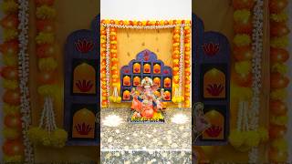 Most viral ganpati decoration idea  home ganpati decoration idea  ganpati decoration 2024 ganpati [upl. by Mulvihill]