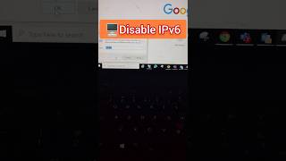 Disable IPv6 Network internet protocol version6 ITparivar Shorts [upl. by Cordelia]