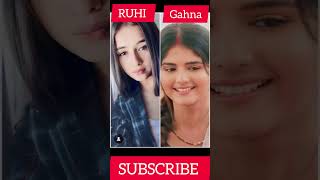 Dangle Tv actre Ruhi Vs Gahnastatusvideo [upl. by Faruq]