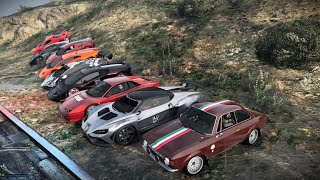 Italian Car impromptu race  from Miguel Madrazo to Marlowe Vineyards GTA Online [upl. by Jermaine810]