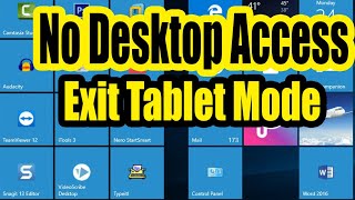 No Desktop Icons on Windows 10 Stuck in TABLET MODE [upl. by Eseyt60]