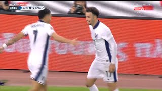 Curtis Jones Letter Goal  Greece vs England 03 Highlights  UEFA Nations League 2024 [upl. by Obau582]