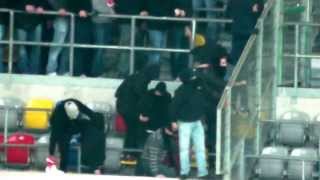 Fortuna vs 1 FC Köln Randale im Block und Leuchtraketen Teil 1 [upl. by Tobiah499]