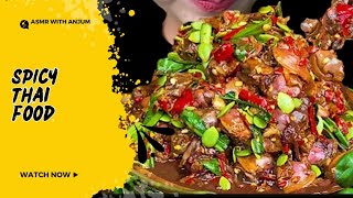 Eating Spicy Thai FoodSpicy Blood Cockle Salad Thank you guys for watching my video If you [upl. by Anirtruc]