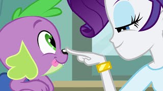 Rarity Pokes Spikes Nose  My Little Pony Equestria Girls 2013 [upl. by Arimak339]