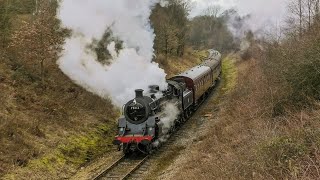 75014 Braveheart Tackles The 145 To Ipstones Loop  Churnet Valley Railway [upl. by Ahseinar]