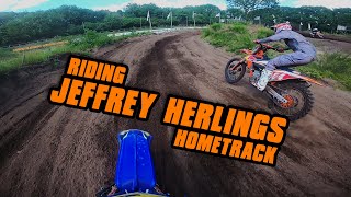 Riding with Jeffrey Herlings  his hometrack Is this worlds heaviest sand track [upl. by Mcdowell]