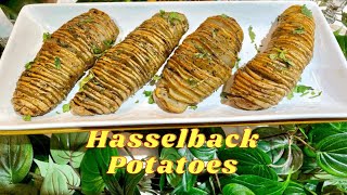 How To Make HASSELBACK POTATOES Recipe Baked Potatoes  The best Potatoes l’ve ever eaten [upl. by Brucie550]