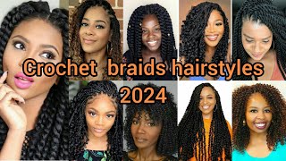 Crochet braids hairstyles for elegant ladies  Crochet twist hairstyles for black women  Hairstyles [upl. by Terryl763]