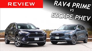 Comparison 2024 Toyota Rav4 Prime vs 2024 Ford Escape PHEV [upl. by Mortimer]