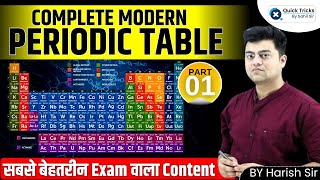 Modern Periodic Table for RRB ALPTech 2024  Periodic Table One shot  Chemistry by Harish Sir [upl. by Leohcin]