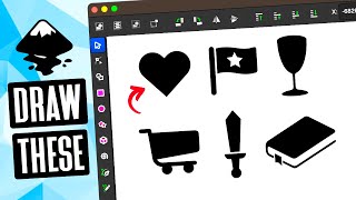 Inkscape Beginner Tutorial Drawing Simple Shapes [upl. by Gnel]