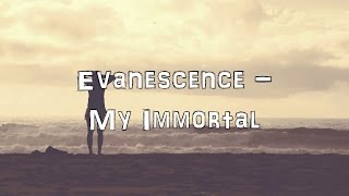 Evanescence  My Immortal Acoustic CoverLyricsKaraoke [upl. by Mairhpe]