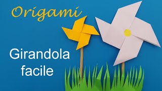 Origami Girandola come fare una girandola di carta Facile [upl. by Afirahs50]