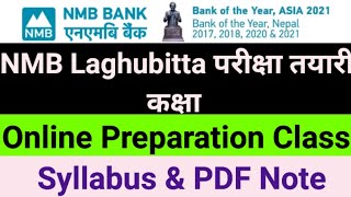 NMB Laghubitta Online Preparation Classes Tips amp tricks  Vacancy Announcement 2M [upl. by Hsetim]