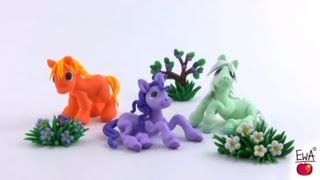 LETS CLAY PONY tutorial  polymer clay [upl. by Frasco455]