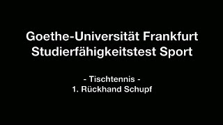 Tischtennis  Rückhand Schupf [upl. by Oswal]