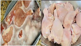 How to defrost and clean chicken  Chicken defrosting cleaning washing Tip  No smell [upl. by Latif]