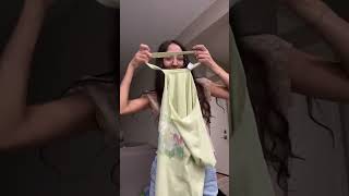 how to make a tshirt into an off the shoulder top diy tutorial [upl. by Keegan]