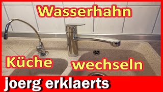 🏡Wasserhahn wechseln montieren Einhebelmischbatterie Grohe DIY Tutorial No364 [upl. by Lundeen578]