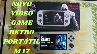 UNBOXING NOVO VÍDEO GAME RETRO PORTÁTIL M17 128GB COM MAIS DE 30K DE JOGOS [upl. by Nerral]