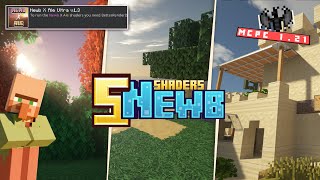 5 SHADERS NEWB TERBAIK MIRIP BSL  Di Minecraft 121  MCPE Render Dragon Low End Device [upl. by Gaige]