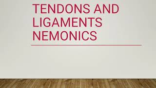 How to remember TENDONS AND LIGAMENTS [upl. by Joan]