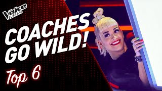 COACHES go CRAZY WILD in The Voice Blind Auditions 🤪  TOP 6 Part 2 [upl. by Elicul]