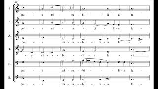 Cantate Domino C Monteverdi Score Animation [upl. by Sulakcin]