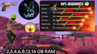 Free Fire Headshot setting 2024 ⚡ Best Sensitivity Settings ⚙️ Sensitivity  Hud Settings Free Fire [upl. by Molloy772]