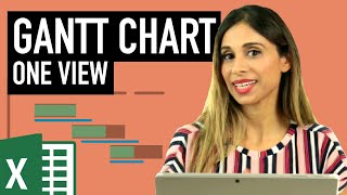 Project Plan in Excel with Gantt Chart Plan Actual amp Progress in ONE VIEW [upl. by Casilda]