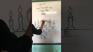 How to draw diwali 🪔 tihar special art 🖼 happydiwali happytihar sangatfineartsclass fypシ゚ [upl. by Liborio555]