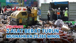 🔴 Kejari Pontianak Libatkan Dua Alat Berat untuk Musnahkan 22386 Botol Minuman Keras Ilegal [upl. by Lorak]