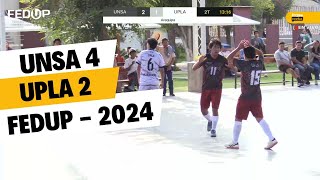 Arequipa  Futsal varones  FEDUP 2024 UNSA 4  2 UPLA Partido completo [upl. by Ydnelg]