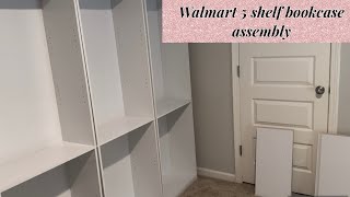 Mainstays 5 shelf bookcase assembly [upl. by Lotsyrk]