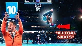 SECRETLY Wearing Spring Loaded Shoes In A DUNK CONTEST ft Paul George [upl. by Wey]