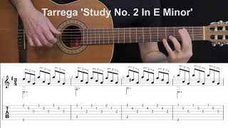 Tarrega Study In E Minor complete Part 3 of 3 [upl. by Aklam631]